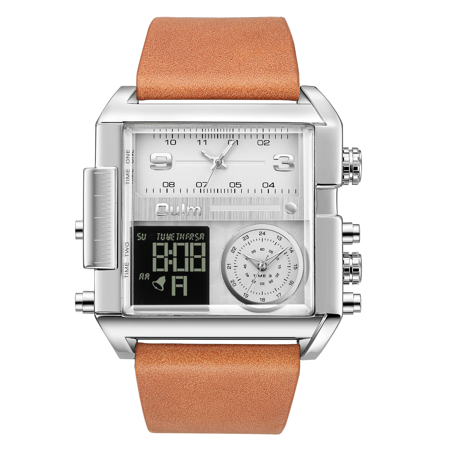 OULM NEW Multi-time zone quartz electronic men's watch
